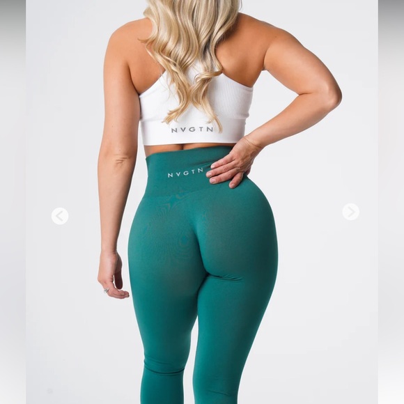 NVGTN Emerald Solid Seamless Leggings Large - Picture 2 of 8